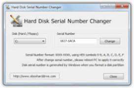 hard disk serial number changer.